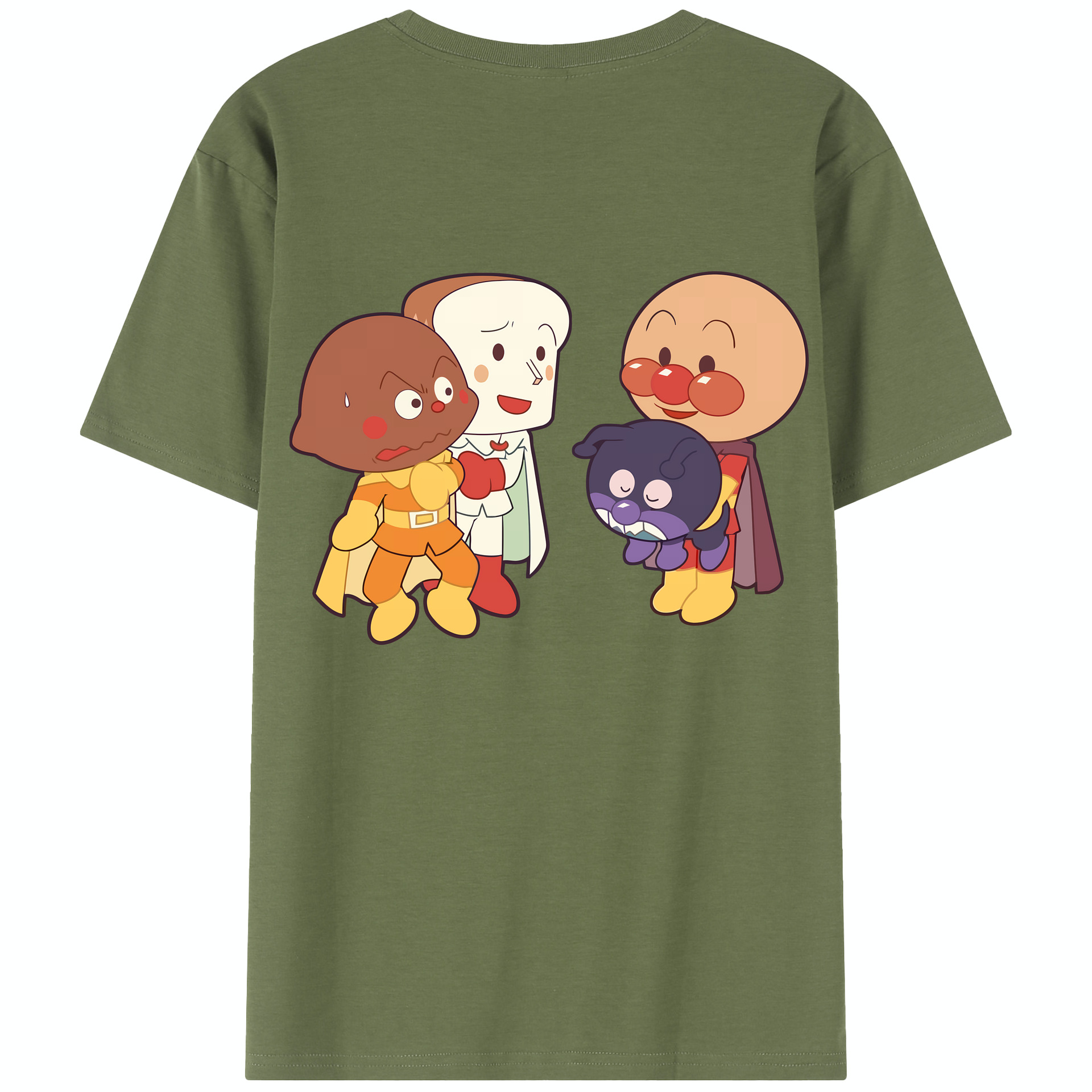 （画像用） アンパンマン Anpanman 綿100％半袖Tシャツ（背面プリント）